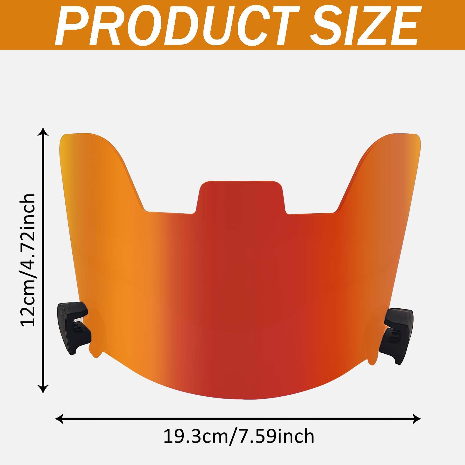 Fenduoer Football Visor,Eye-Shield Visor for Helmet, Clear Visor Fit, Scratch Resistant, UV Block, Anti-Fog for Adult&Youth Football Helmet with Clips(Revo RED)