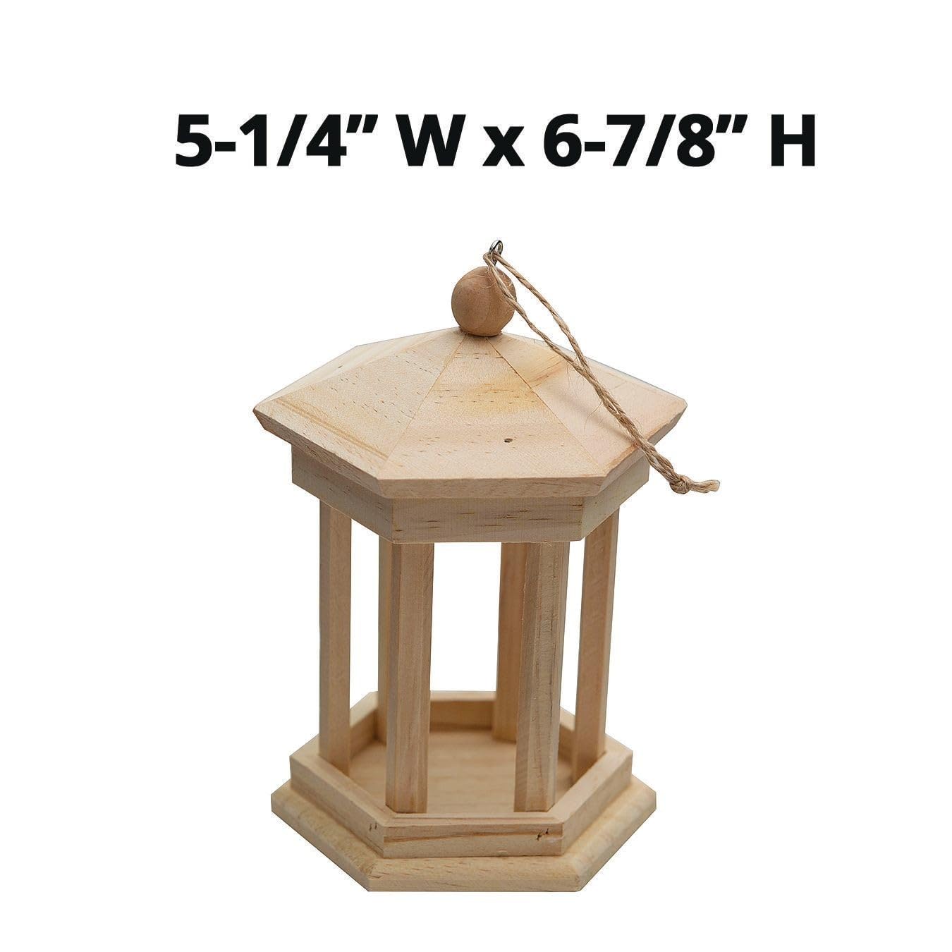 S&S Worldwide Gazebo Bird Feeder, 5-1/4" Width, 6-7/8" Height, Pack of 6