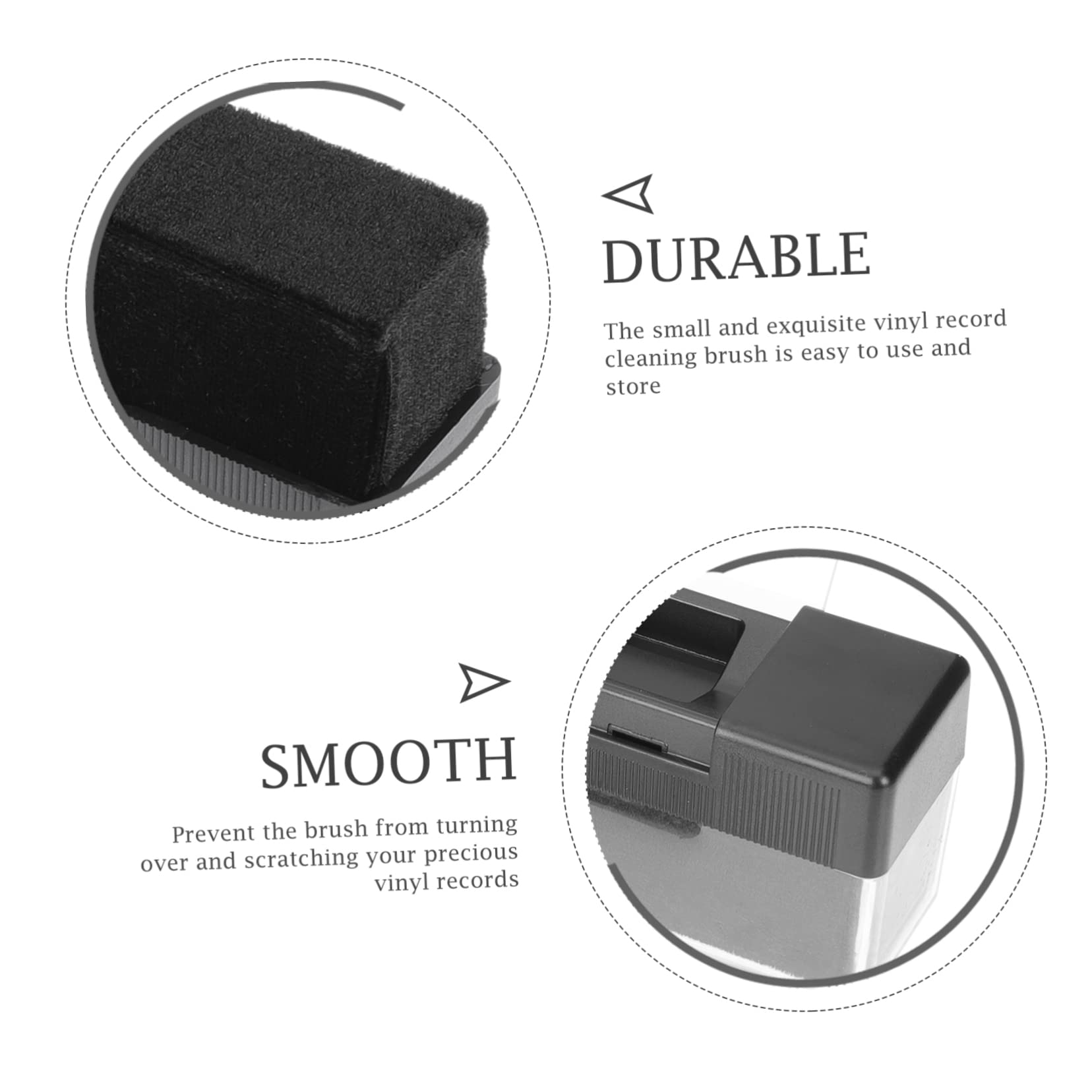 Gadpiparty 4ensembles Brosse De Nettoyage Anti-Statique pour Disques Vinyles Kit De Nettoyage Pratique pour Platines Et Disques Brosse Légère Et pour Entretien Optimal