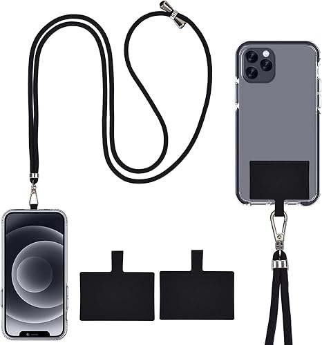 Cordón universal para teléfono celular correa de teléfono cordón con correa ajustable de nailon para el cuello cruzada o colgar alrededor del cuello