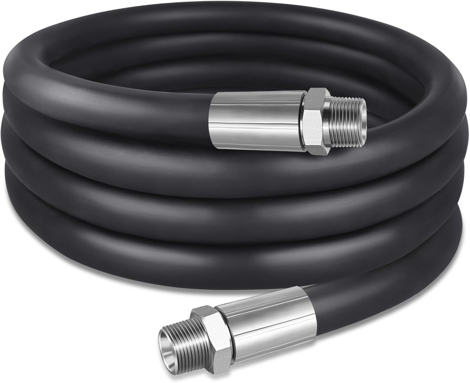 Boltigen 10FT 1inch Fuel Transfer Hose, Farm Pump Hose with Male NPT Fittings for Gasoline, Diesel, Biodiesel, Kerosene, Petroleum Oils 1''-1'' 10 Feet