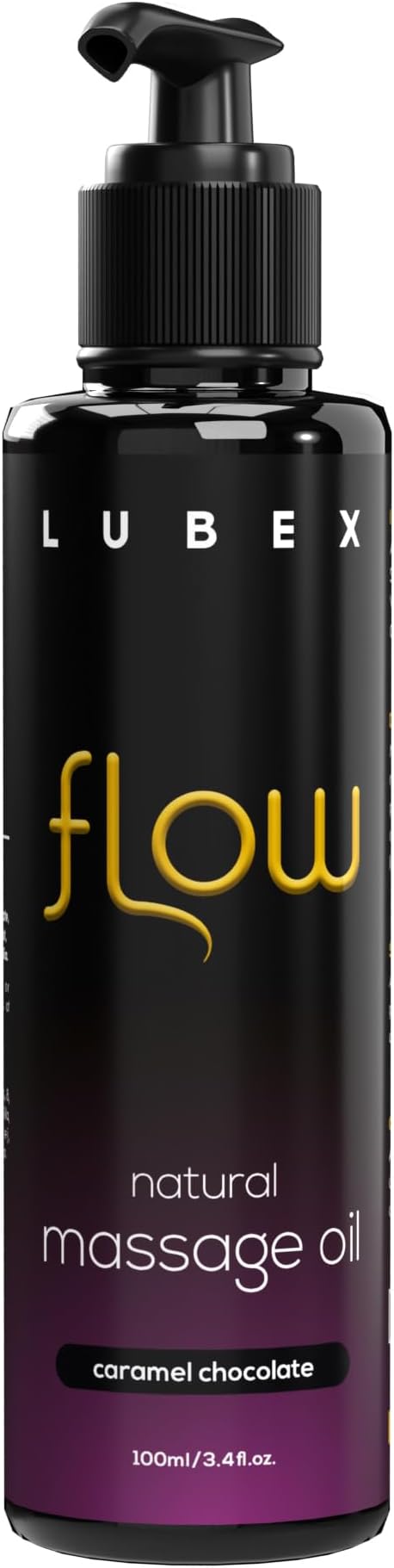 LUBEX FLOW - Massage Oil | Full Body Massage Oil | Suitable for All Skin Types - Caramel Chocolate Flavour | 100 ML