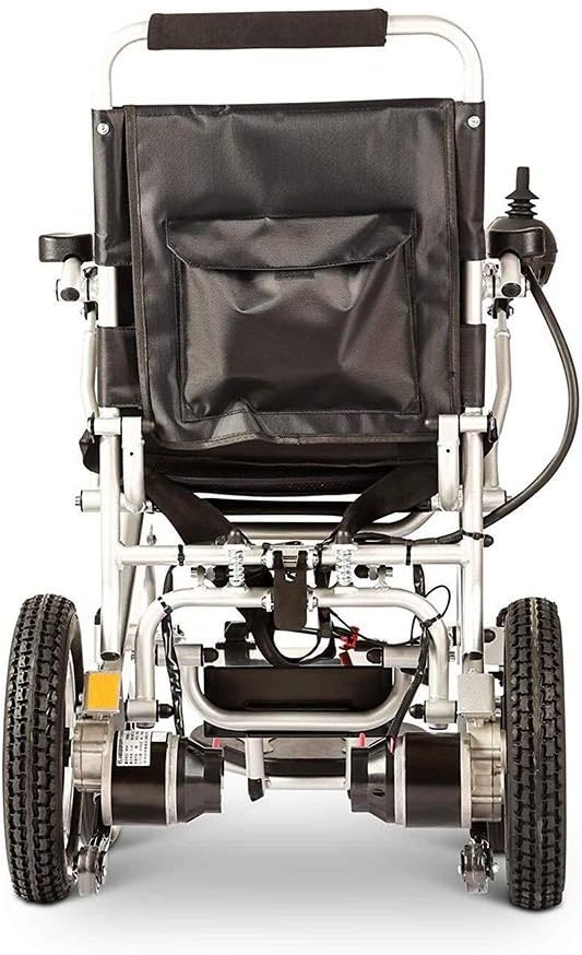 Electric Wheelchair, 2020 New Folding Remote Travel Light Adult Wheelchair, Air Travel Safety Electric Wheelchair, Heavy Electric Wheelchair (17 Inch Seat Silver) : Health & Household