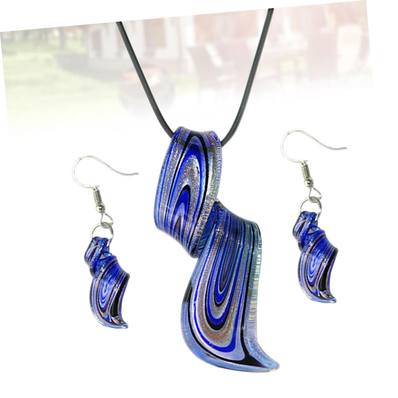 WBDWWTD Accessoires Halskette Ohrringe Ohrringe für Damen Accessoire Schmuck Halskette für Damen Schwarz