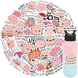 50PCS Funny Brain Stickers for Kids,Teens,Adults, Cute Cartoon Cerebrum Sticker Bulk,Vinyl Waterproof Mental Decal for Water Bottle,Laptop,Phone,Scrapbook,Body Organ Biology Decals (Brain)