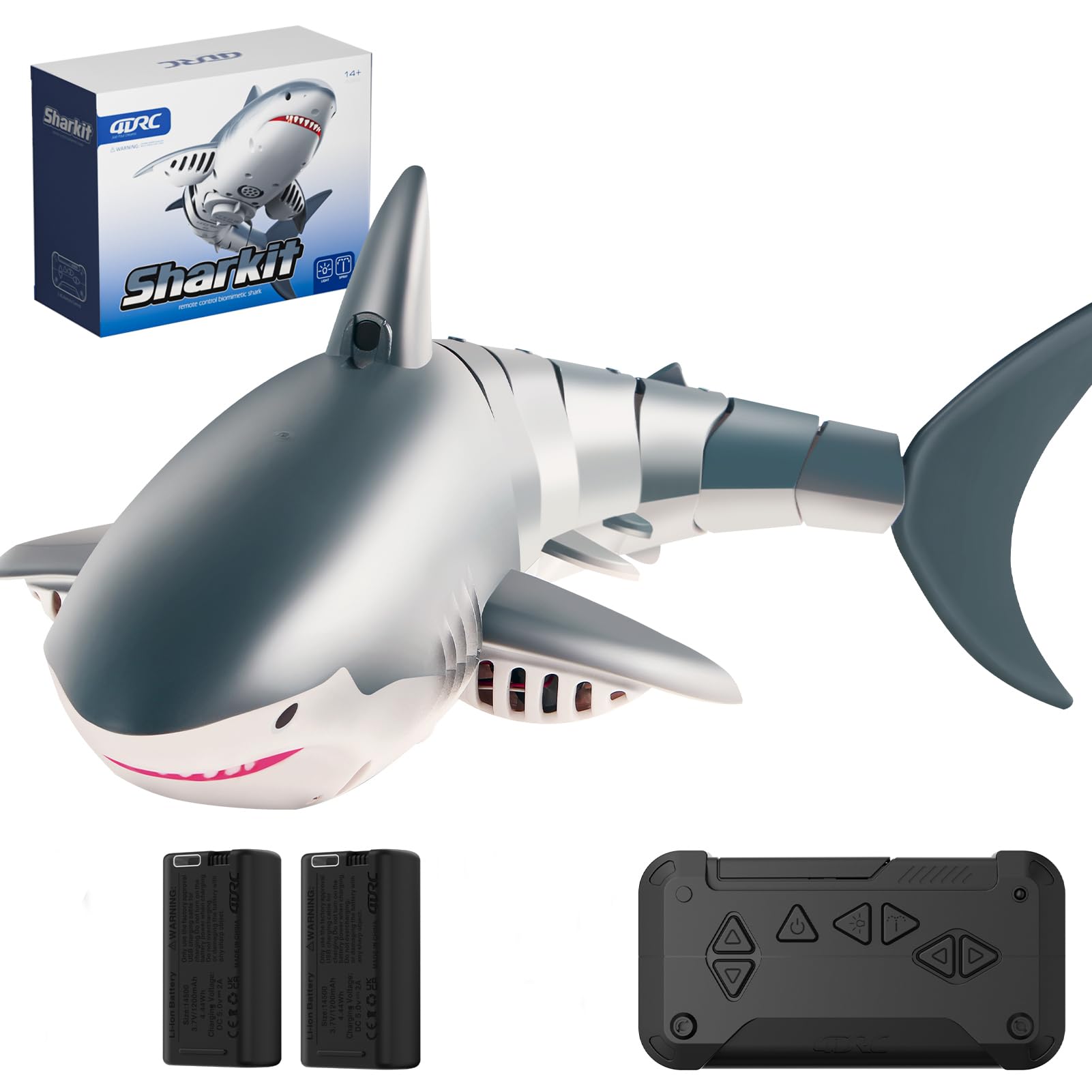 トイガン shark Amazon.com: 4DRC 2.4G Remote Control Shark Toy, Electric RC