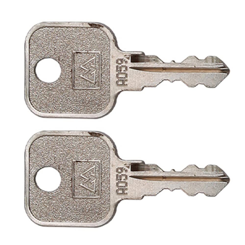 Pair of Replacement BMB Office Furniture Keys (Range A001-A600) | A Series Key | Cupboards, Filing Cabinets, Pedestals, Desks, Lockers & More | Key Number Required