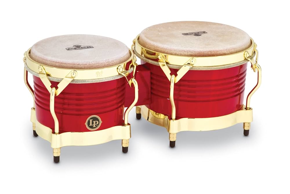 パーカッション・打楽器 LP Matador Bongo LP Latin Percussion LP811008 Matador Wood Bongo Red Gold