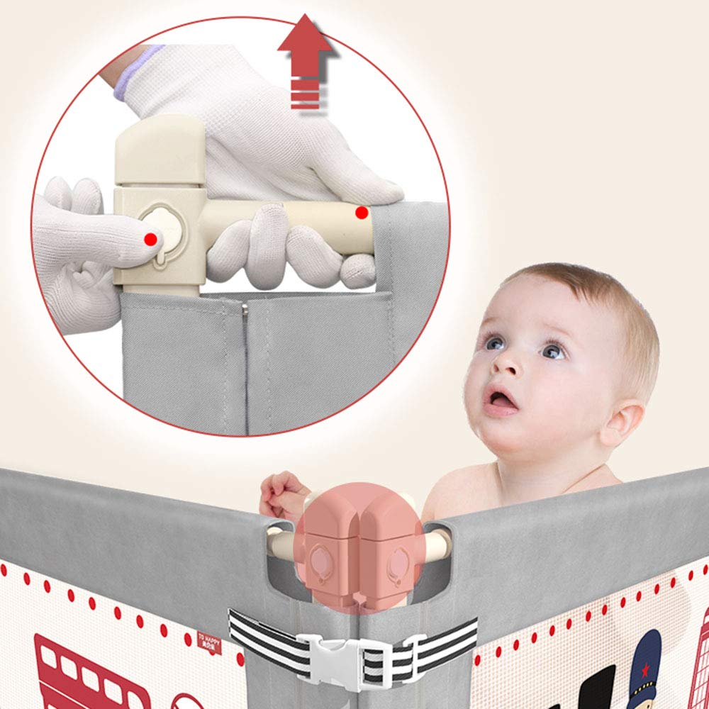 Parachoques de protección de Cama de barandilla de bebé, Cama de barandilla de Cama para niños de elevación Vertical, para Cama Doble para niños, Cama de Matrimonio, 1 Paquete, Ros