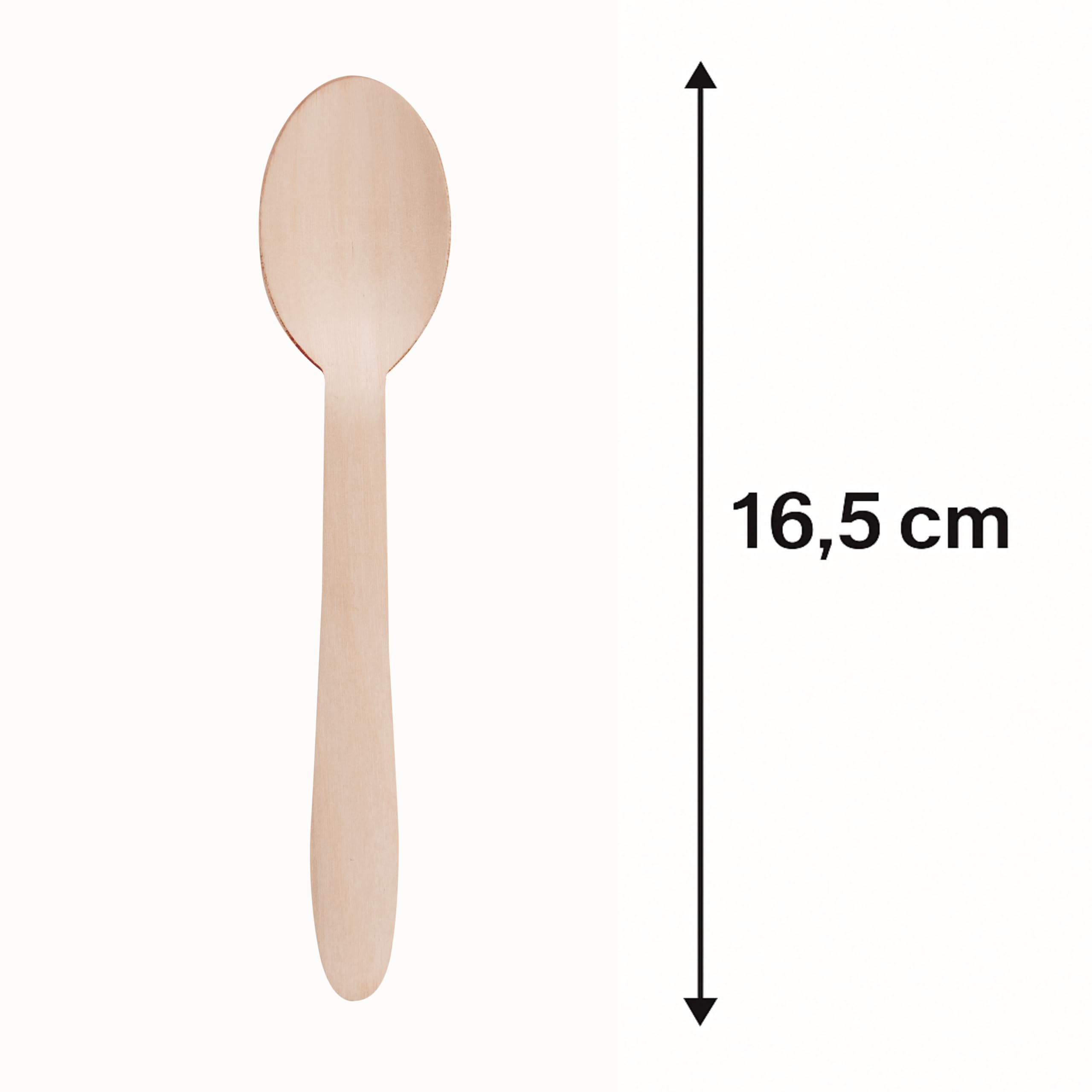 Cucchiai di legno biodegradabili compostabili 165mm 100 pezzi usa e getta per feste