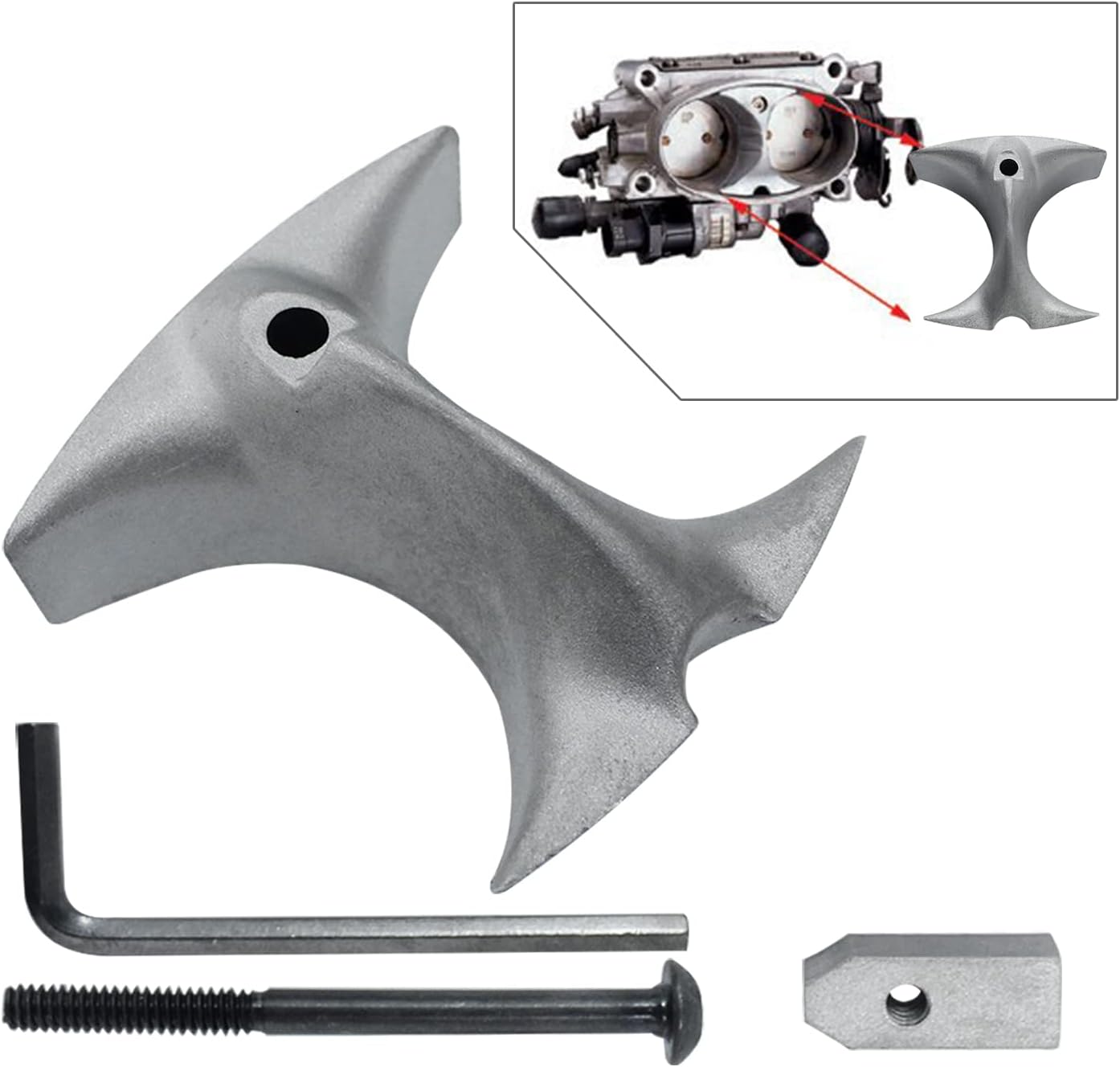 Throttle Body Booster - Air Foil - Fit Chevy Corvette Camaro Firebird Impala Caprice tuned port TPI, LT1 and LT4