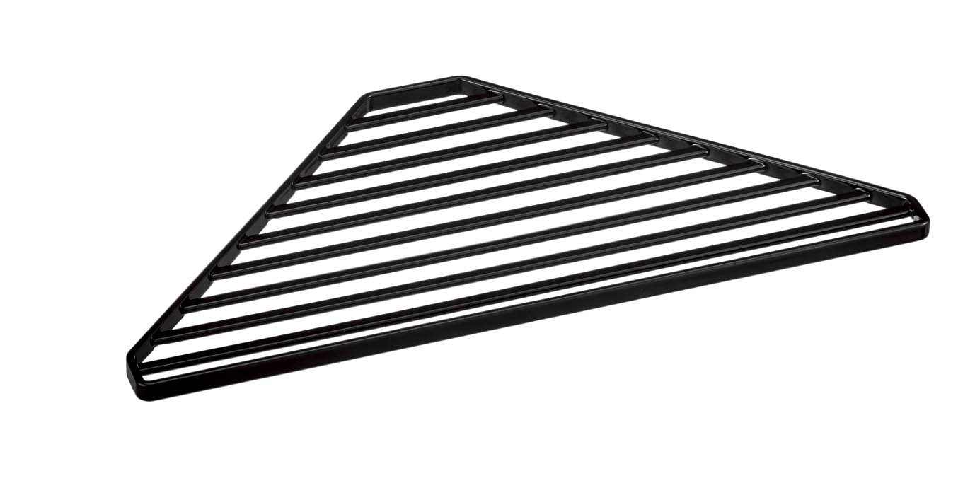 YAMAZAKI 2505 TOWER Sink Corner Drainer, black, Steel, Minimalist, 30 x 15 x 0.8 cm