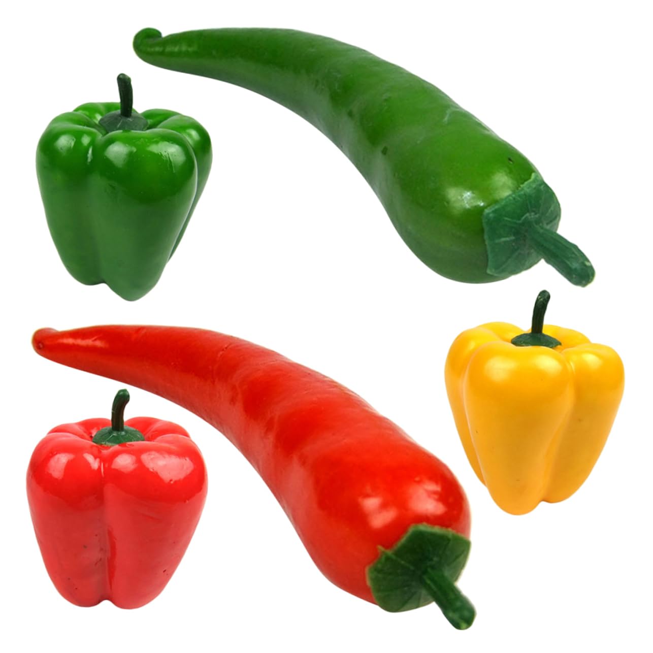 Amosfun 25 Pezzi Simulazione Peperone Modello Verdure Peperoncino Artificiale Fornitura Vetrina Decorazioni Per Il Negozio Chic Prop Schiume Peperoncino Falso Peperoncino