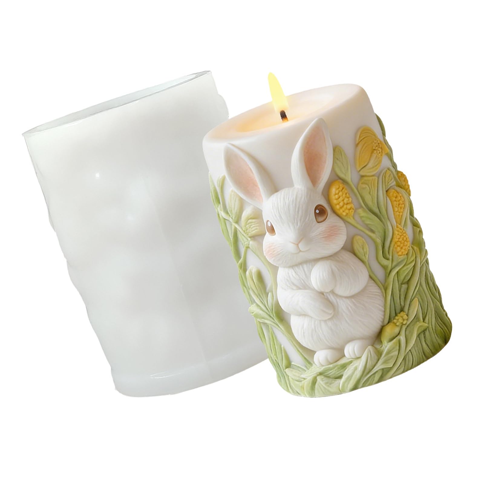 CAZSTYK Food Safe Silicone Rabbits Detailed Easters Decoration for Figurines and Craft Projects Easters Silicone