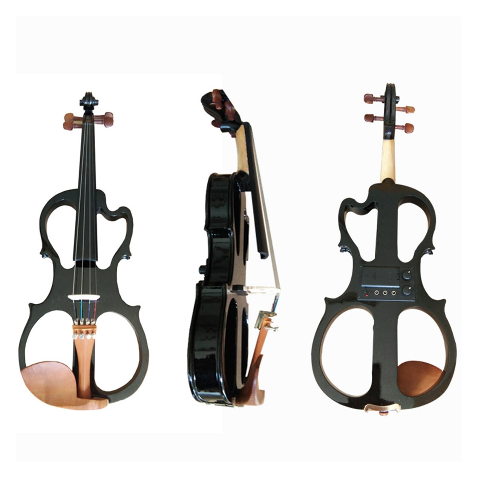 Violino Elettronico Nero 4/4 Professionale Per Principianti Violino