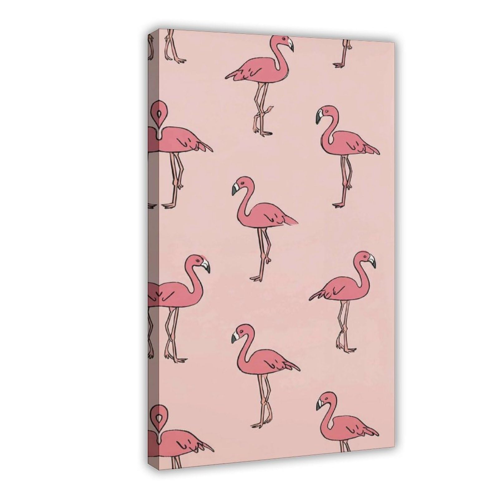 Toile flamant rose 50x75 cm idée cadeau déco originale - 8