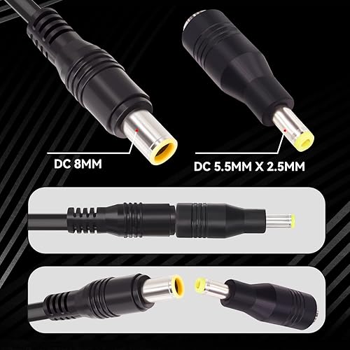 Miniatura 9 de Goupchn Conector de panel solar a CC de 0.217in x 0.083in Cable de extensión adaptador de 13 AWG con CC de 0.315in, adaptador de CC de 0.157in x