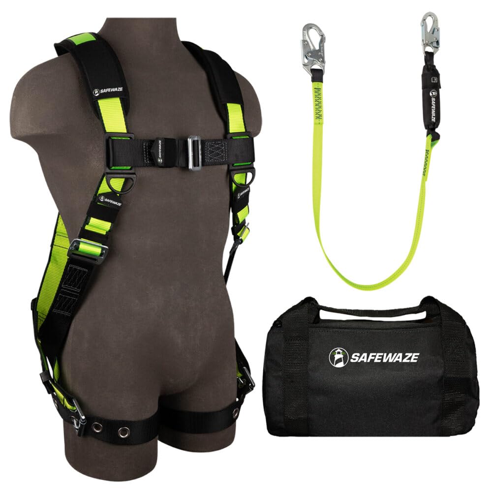 Safewaze FS141-D-L/XL PRO Bag Combo: FS185-L/XL Harness, FS561 Lanyard, FS8150 Bag