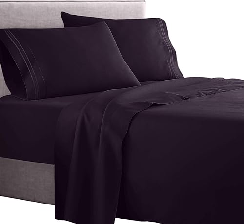 Juego de sábanas para dormitorio de 4 piezas, colección 1500 Clara Clark.