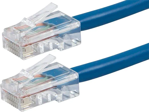 Monoprice Cat5e Ethernet Patch Cable - RJ45, Stranded, 350Mhz, UTP, 24AWG, 10 Feet, Blue - Zeroboot Series