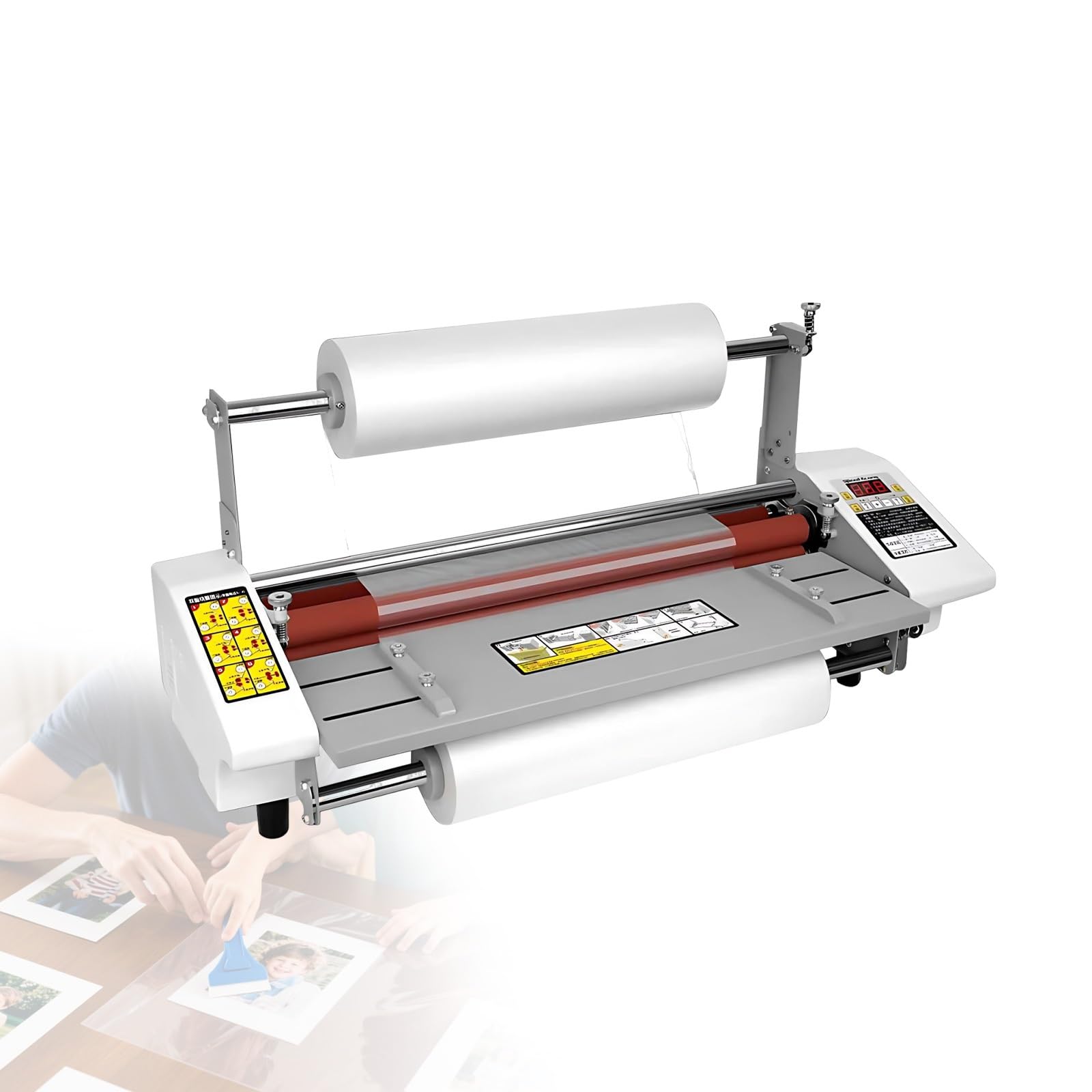 Laminatrice a Velocità Regolabile E Laminatrice Professionale per Laminazione Di Documenti E Carte Di Visita, Perfetta per Uffici E Studi Professionali