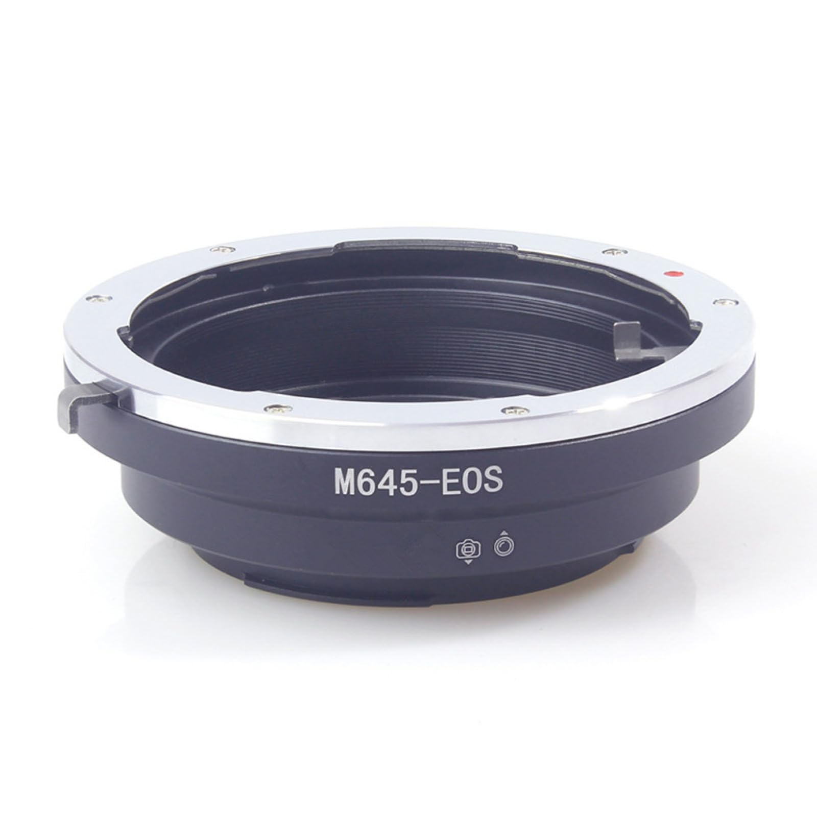 CHICHIYANG Adaptateur d'objectif en aluminium et laiton pour objectif Mamiya 645 M645 à monture EOS EF EF-S pour appareil photo Canon