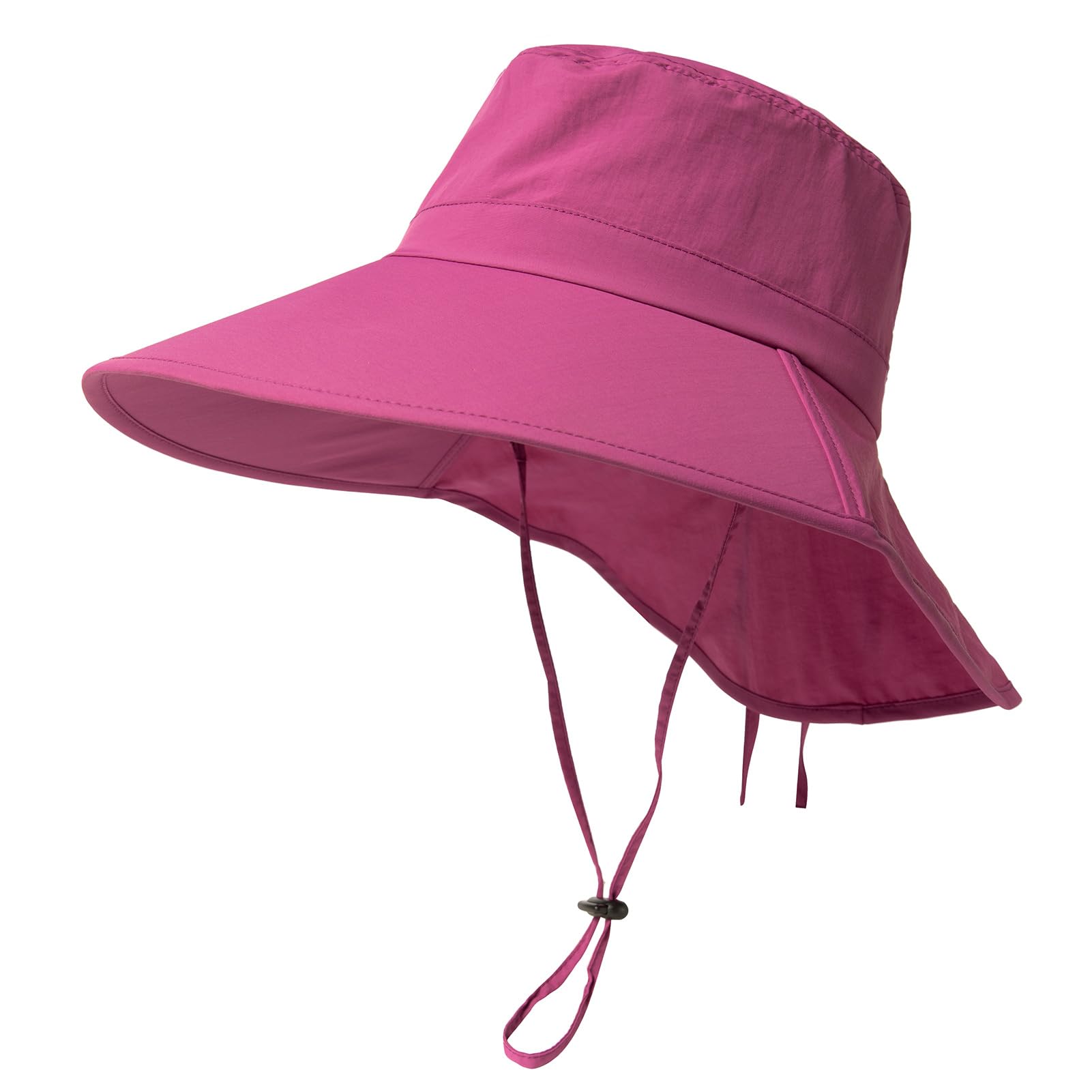 TOP-EX Sombreros de sol XL para mujer, protección UV, ala ancha, con agujero para cola de caballo y solapa para el cuello, impermeable, sombrero de jardinería