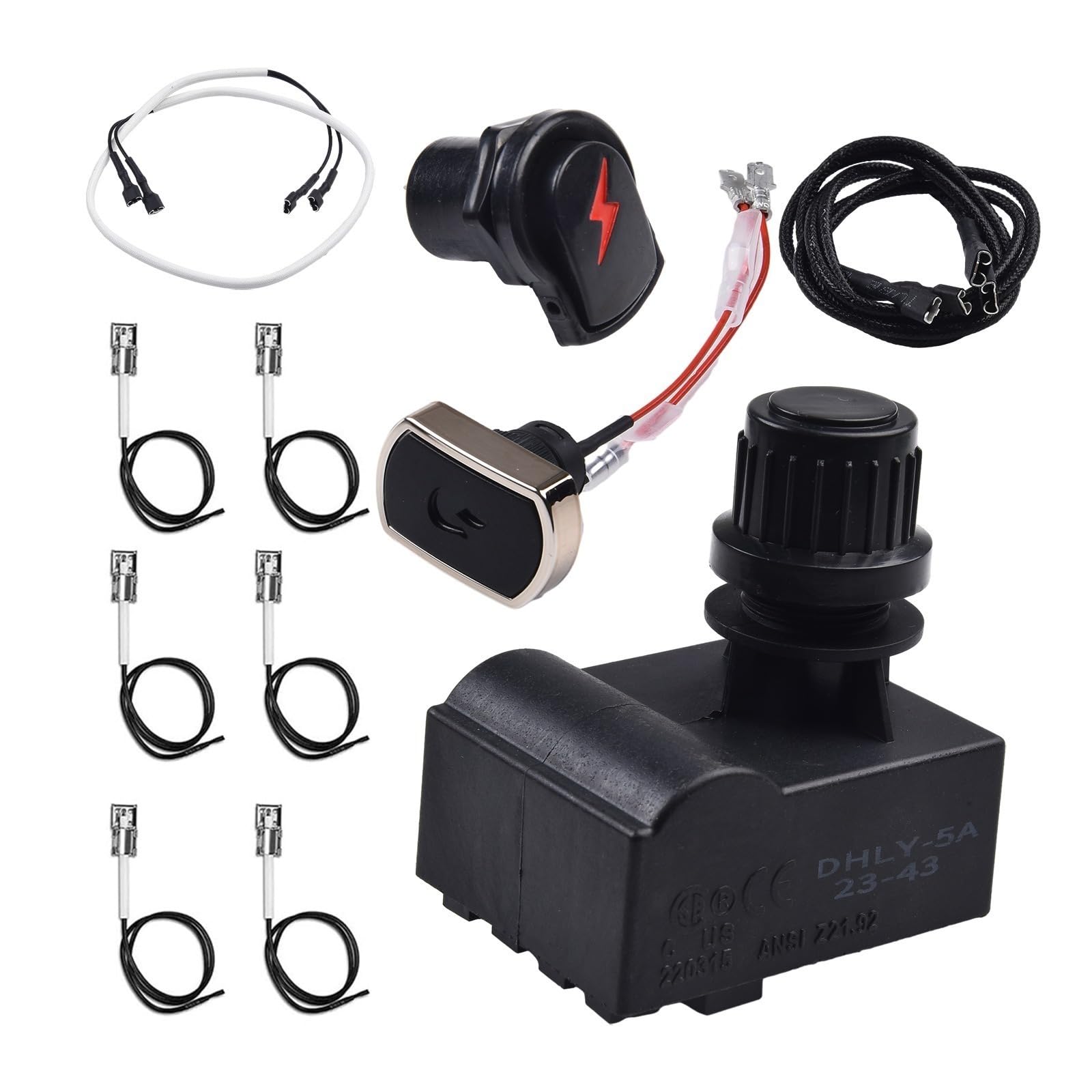 Vibsky for Char Broil Grills BBQ for IGNITION Module Kit 2-5 Outlet Electronic Ignitor for Charbroil Igniter Replacement(4 heads)