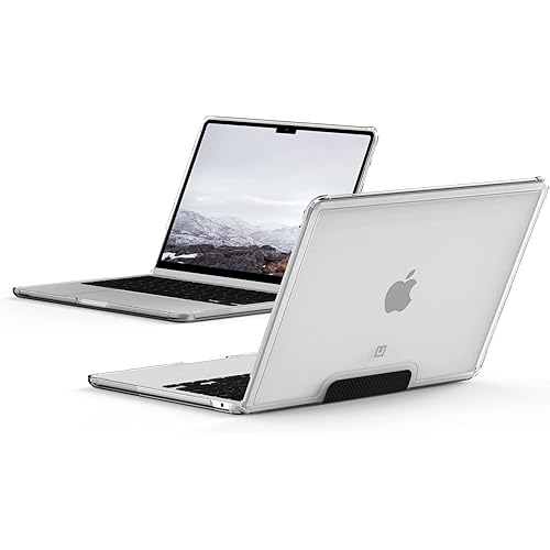 [U] by UAG Designed for MacBook Air 13" Case M5 2026 M4 2025 M3 2024 M2 2022 - Translucent Durable Lightweight Impact Resistant Laptop Protective Cover, Lucent Ice/Black