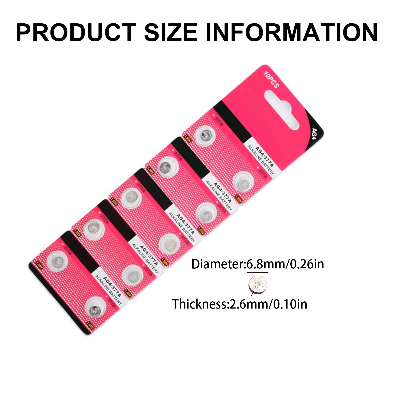 20/10 pilas de botón AG4 LR626 377A 177 para reloj, pilas de botón para relojes de juguete de larga duración - 5