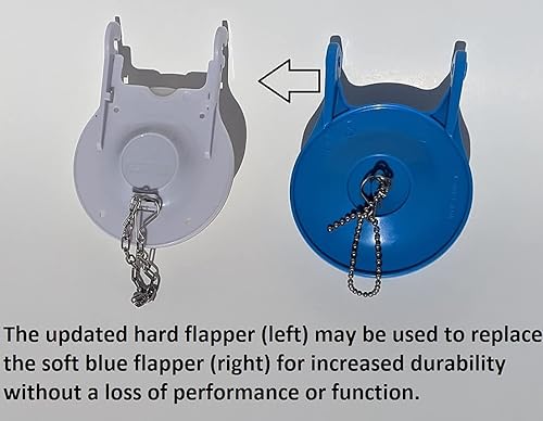 Miniatura 2 de Lowe's AquaSource - Aleta original de plástico duro actualizado para inodoros de 1.28 gpf de descarga individual, incluyendo Henshaw, Colby,