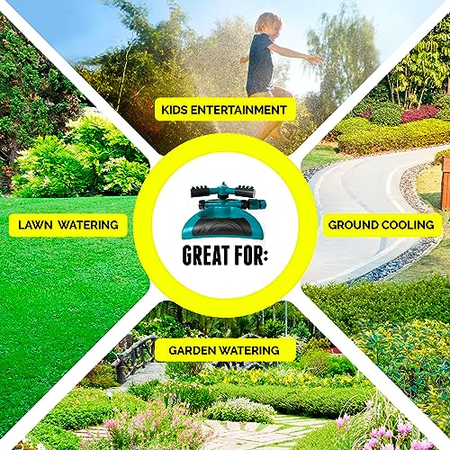 Segomo Tools Sistema Di Irrigazione A Spruzzatore D'acqua Da Giardino Rotante Automatico A 360 Gradi - GS360 - 3