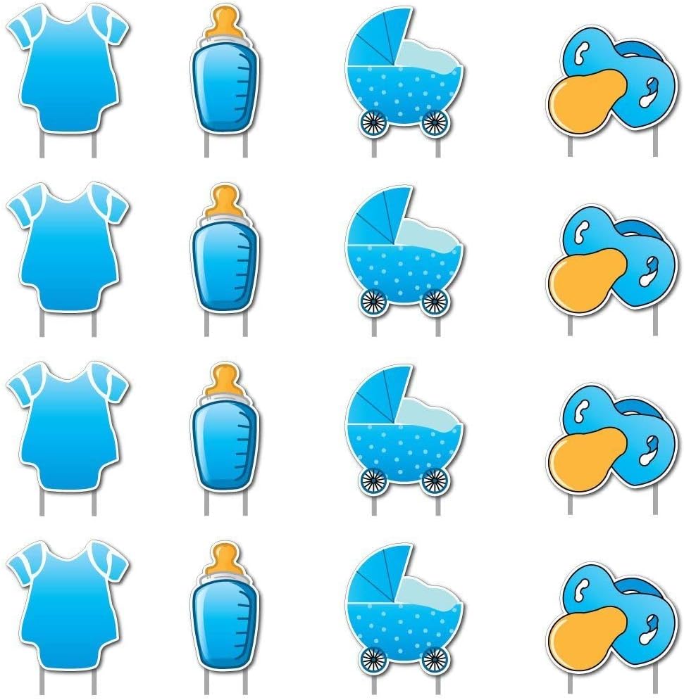 VictoryStore Baby Shower Yard Decorations: It's A Boy! Yard Card Baby Announcement Set 17 Pcs Total - 12393