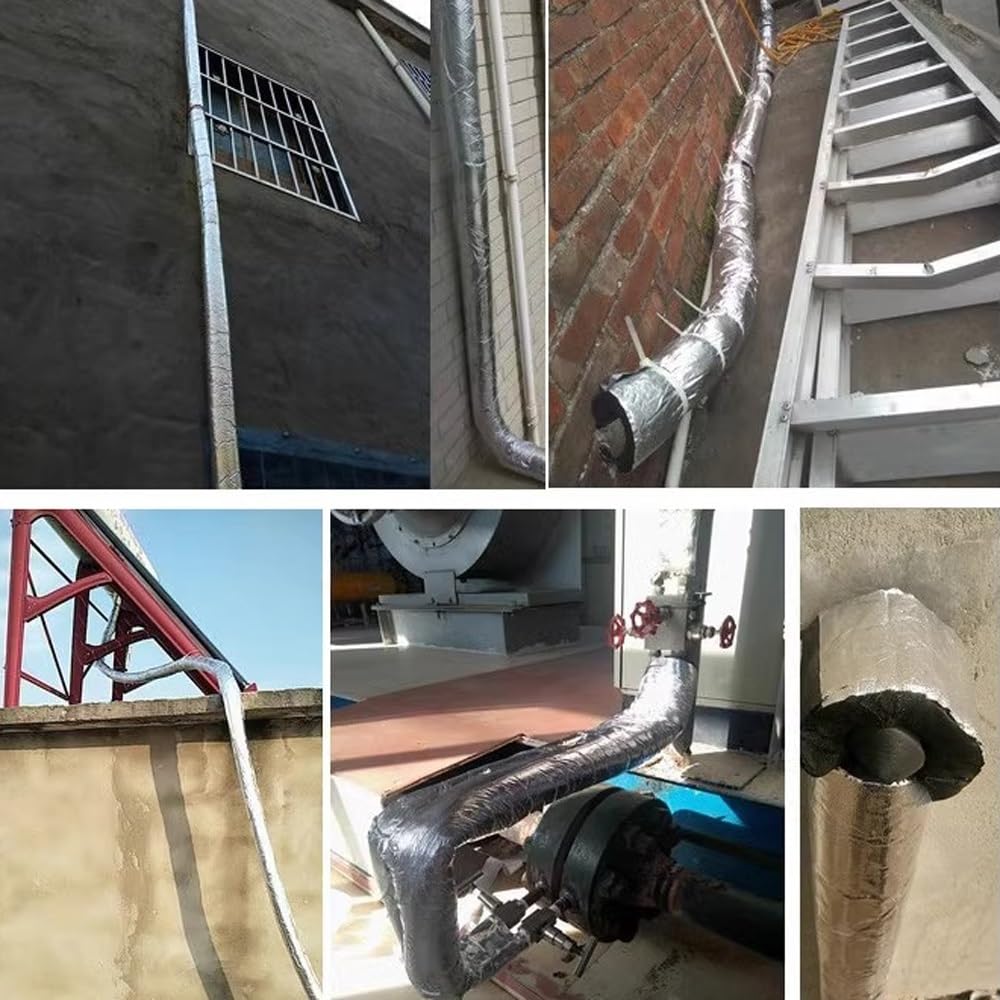 Isolatierol van aluminiumfolie voor buiten, schuimisolatietape voor vorstbescherming in de winter, warm- en koudwaterleidingen (beige