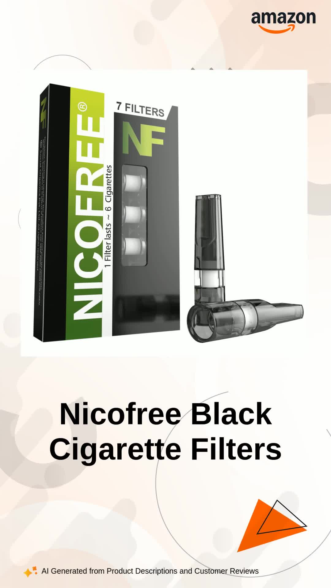 Nicofree | Black | 35 Cigarette Filters, 5 Packs | Made with Toxin-free,  Recycle-friendly Materials | Reduce Tar, Prevent Stains & Odour on Fingers  | For Cigarettes, Dokha, Medwakh Pipe : Amazon.in: Health & Personal Care