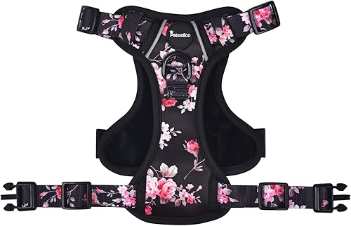 Miniatura 6 de Petmolico Arnés de invierno para perro con forro polar, arnés reflectante para perro sin estrangulamiento con asa de agarre y 2 anillos en D de