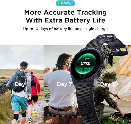 Miniatura 3 de Motorola Moto Watch 120 - Reloj inteligente Bluetooth de alta calidad con pantalla AMOLED, batería de 10 días, seguimiento de frecuencia cardíaca y