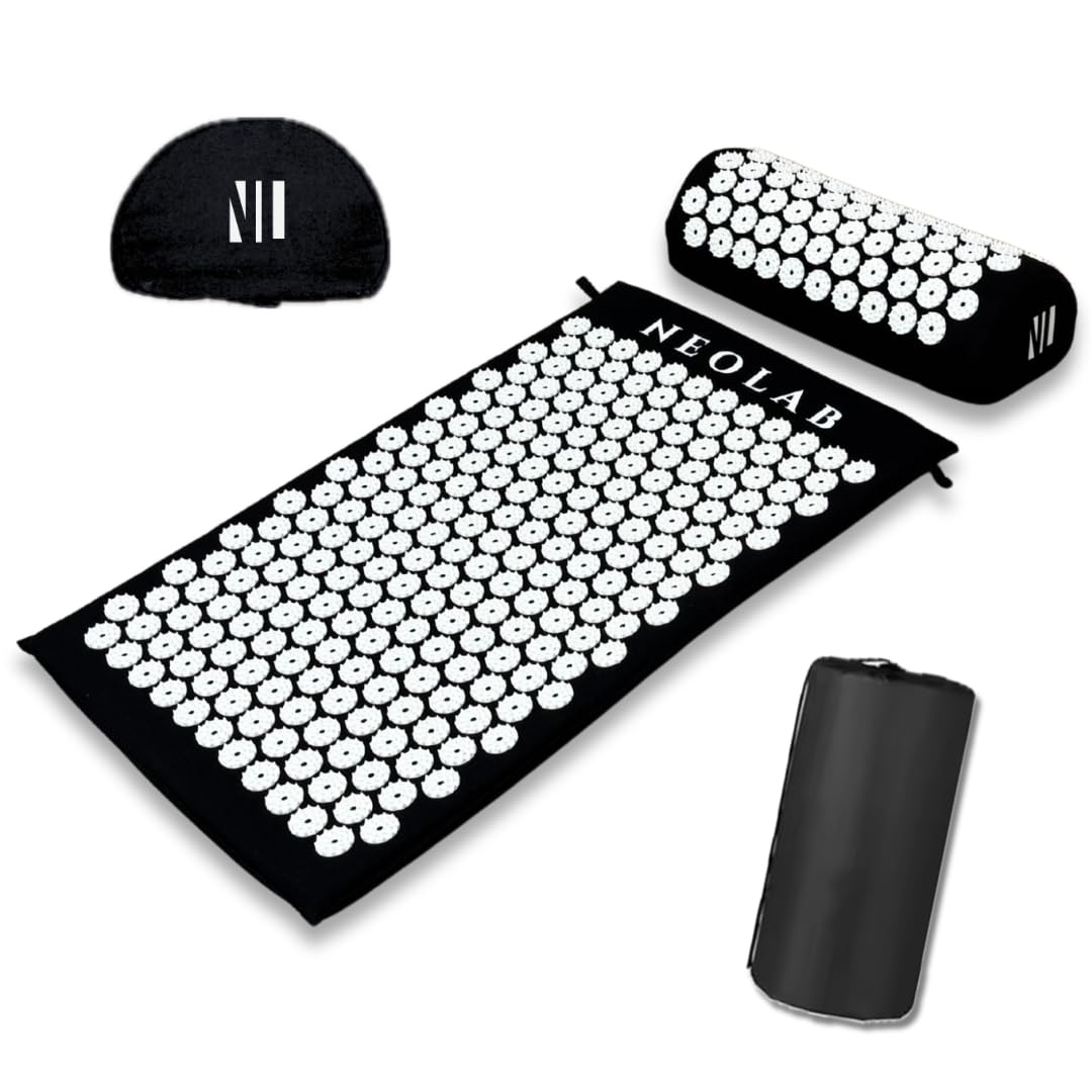 SLAKTI リラクゼーショングッズ 幾何学模様マット&枕正規品 枕 ヨガシャクティマットリラクゼーション 収納バッグ 指圧マット 痛み