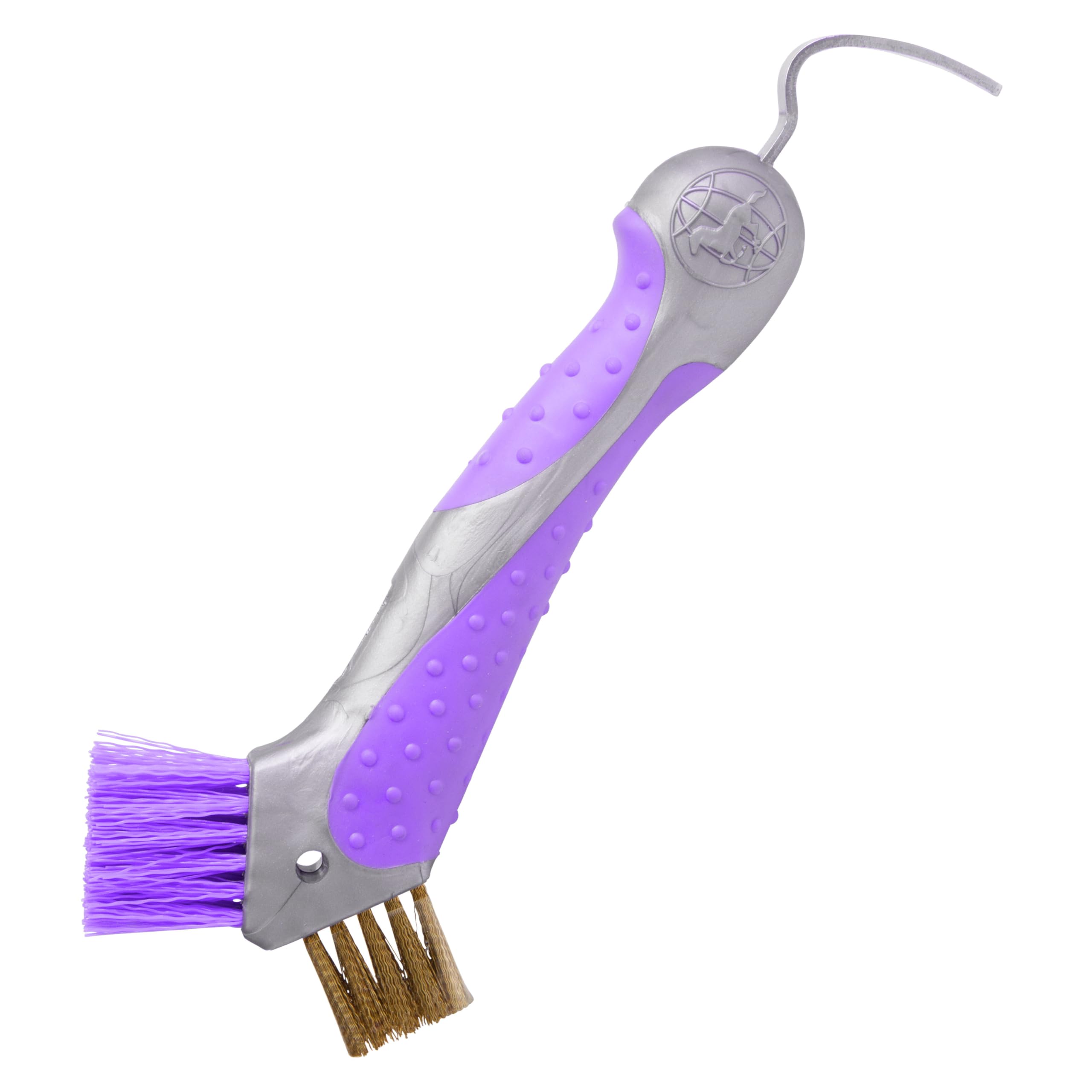 Imperial Riding IRH Scraper, Robust Hoof Pick, Metal Brush Cleaner with Ergonomic Handle, Hoof Scraper with Patented Design & Glamour Look, Royal Purple — image 1