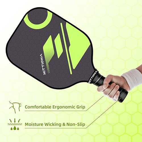 Miniatura 4 de Paletas de pickleball - Juego de 2 palas de pickleball de fibra de vidrio, raquetas de pickleball aprobadas por USAPA, paquete de 2 con 4 bolas de