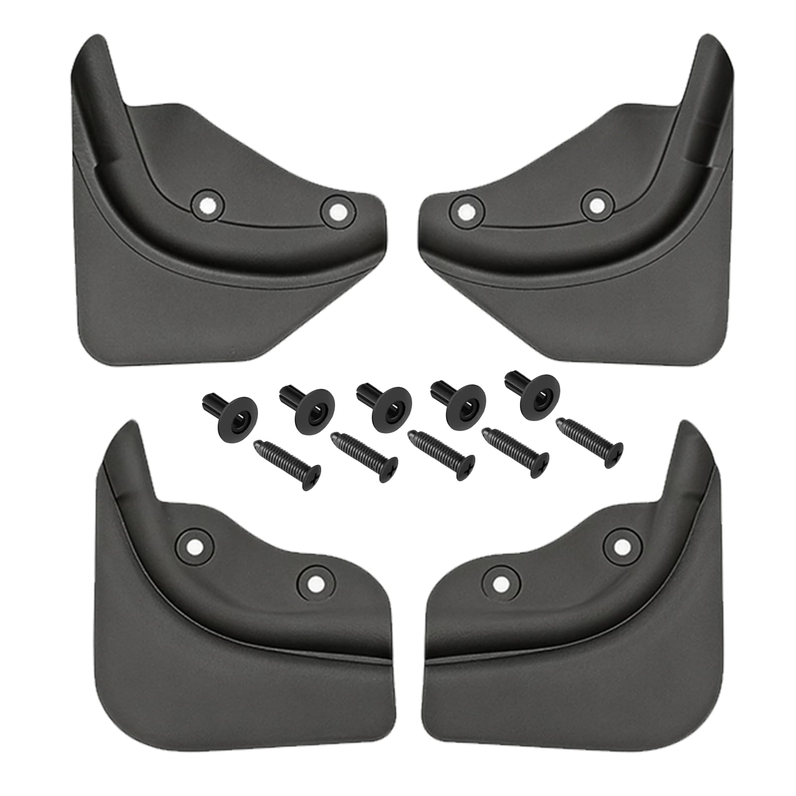 TTCR-II 4PCS Compatible con Faldillas Antibarro Tesla Model Y Juniper 2025+ | 4 Protectores de Barro Juniper 2025 2026+, Accesorios Exteriores Model Y Guardabarros Sin Taladrar MY Tesla Accesorios