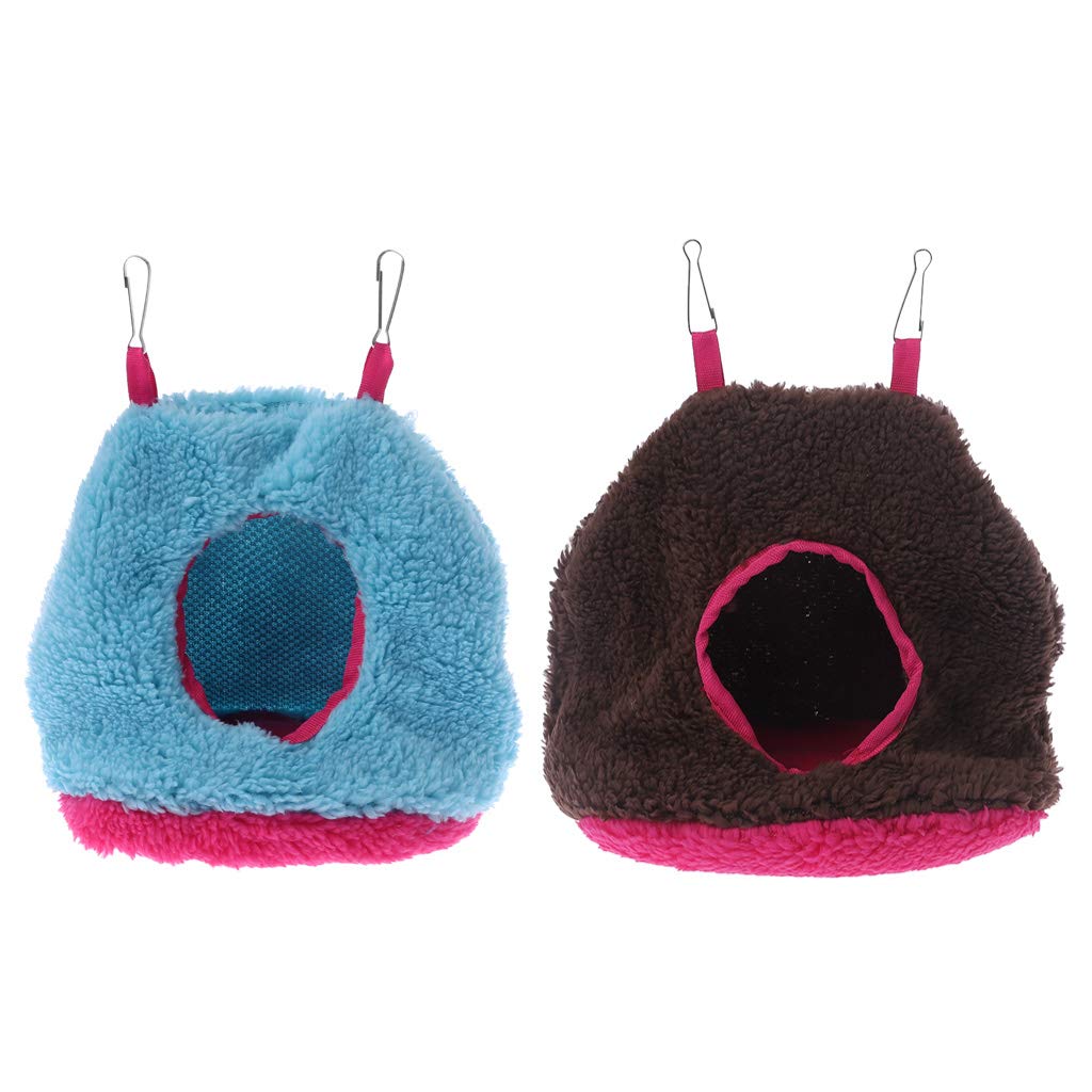 YPBEW Bird Warm Nest Hanging Hammock House Winter Plush Tent Hideaway Bed for Finches Canaries Easy Hangs for Cage Hammock Nest