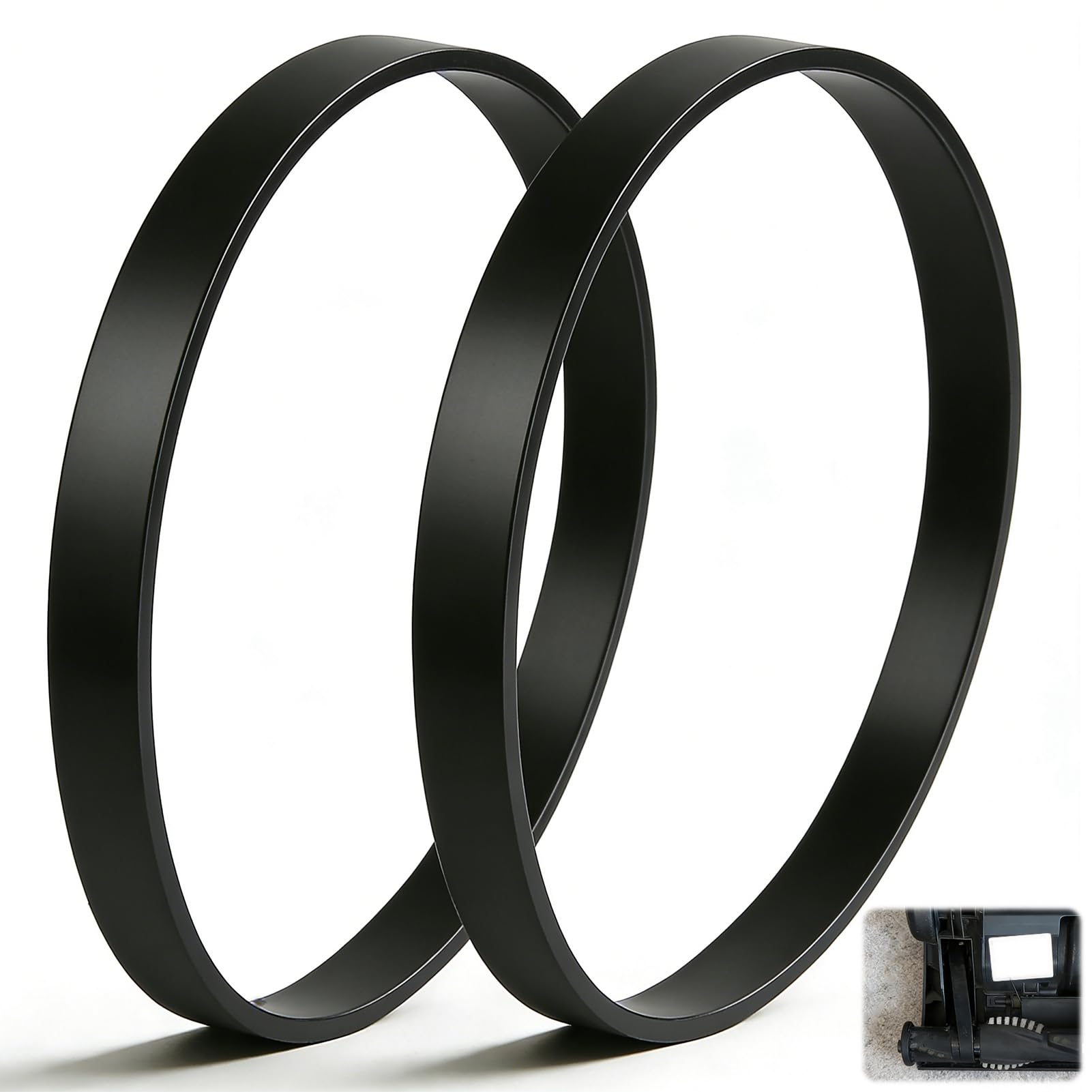 2Pcs Vacuum Cleaner Belts Replacement, Vacuum Cleaners Flat Belt Replacement with AX Dual Power Carpet Cleaner ECR1V1DPP ECR2V1P, Carpet Cleaner Belt for Upright Vacuum