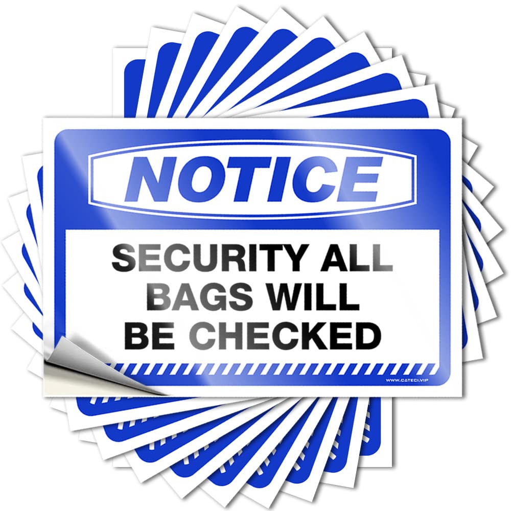 Quote Beauty Custom Stickers, Hat Waterproof Notice Security All Bags Will Be Checked for Hydro Flask | Cool Vinyl Decals for Exterior Holiday Gift(8X12CM)