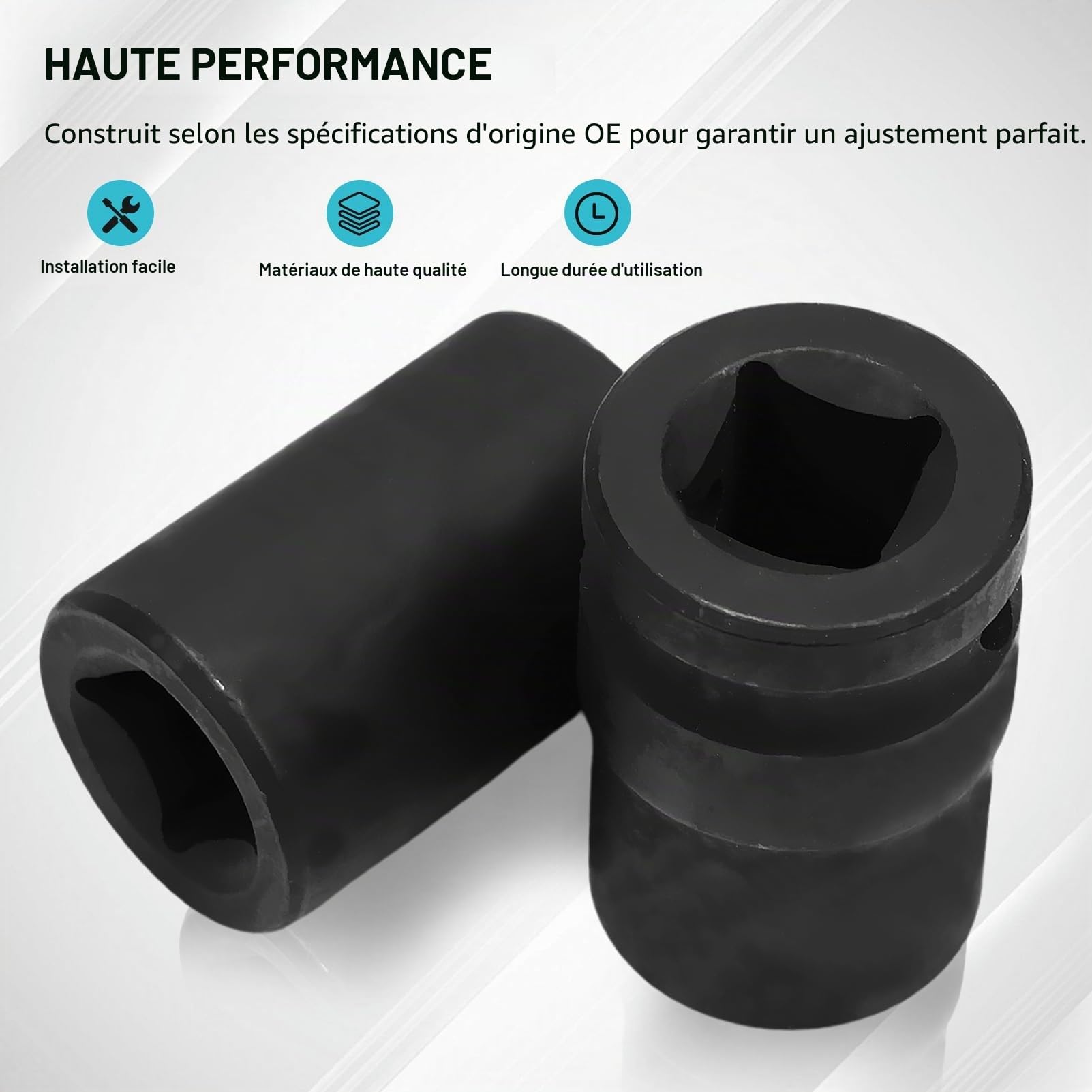 5 Pièces Douilles pour Étrier de Frein (11.5, 14, 15, 20, 22mm) Outils de Remplacement Vis Plaquettes de Frein Métal Noir Compatible V.W Au.di Po.RS.Che
