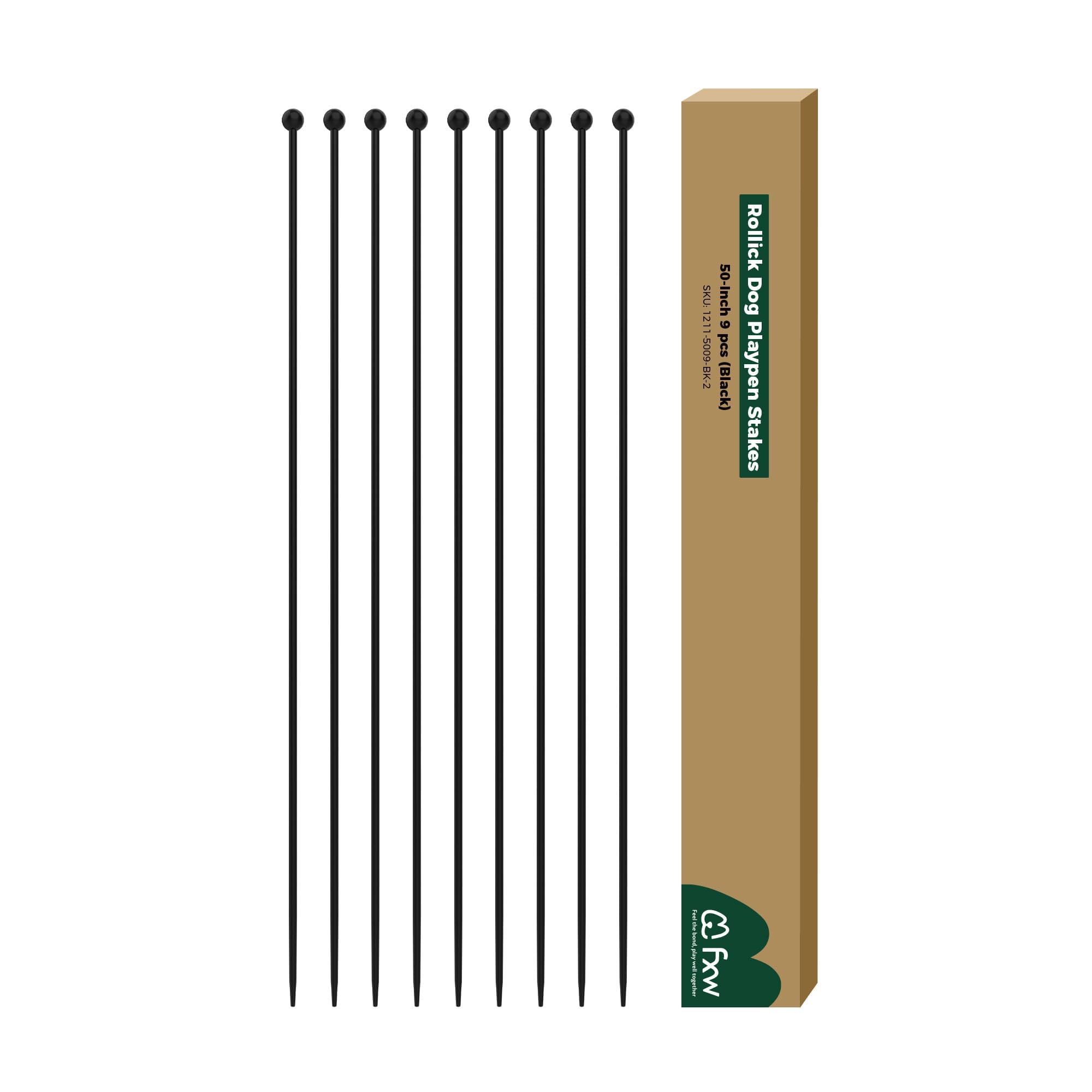FXW Outdoor Replacement Stakes, Dog Playpen Accessories, 127cm(H), 9 PCS