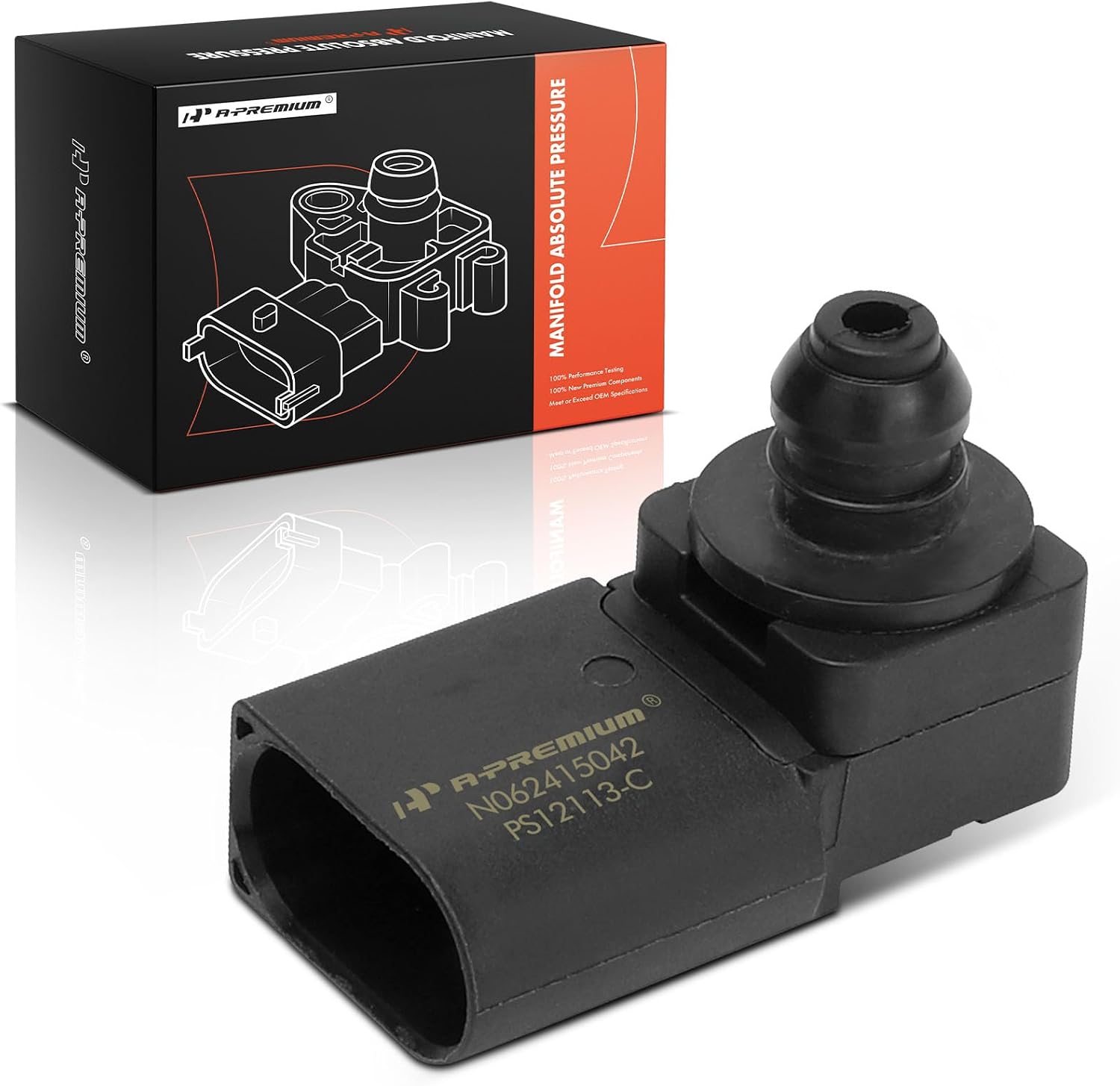 A-Premium Engine Manifold Pressure (MAP) Sensor [3 Pins] Compatible with BMW E90 Series 335d 2009-2011, E70 Series X5 2009-2013 3.0L