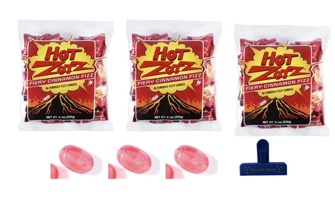 ZOTZ Fizz Power Candy Cinnamon 8 oz each bag 3 Pack with