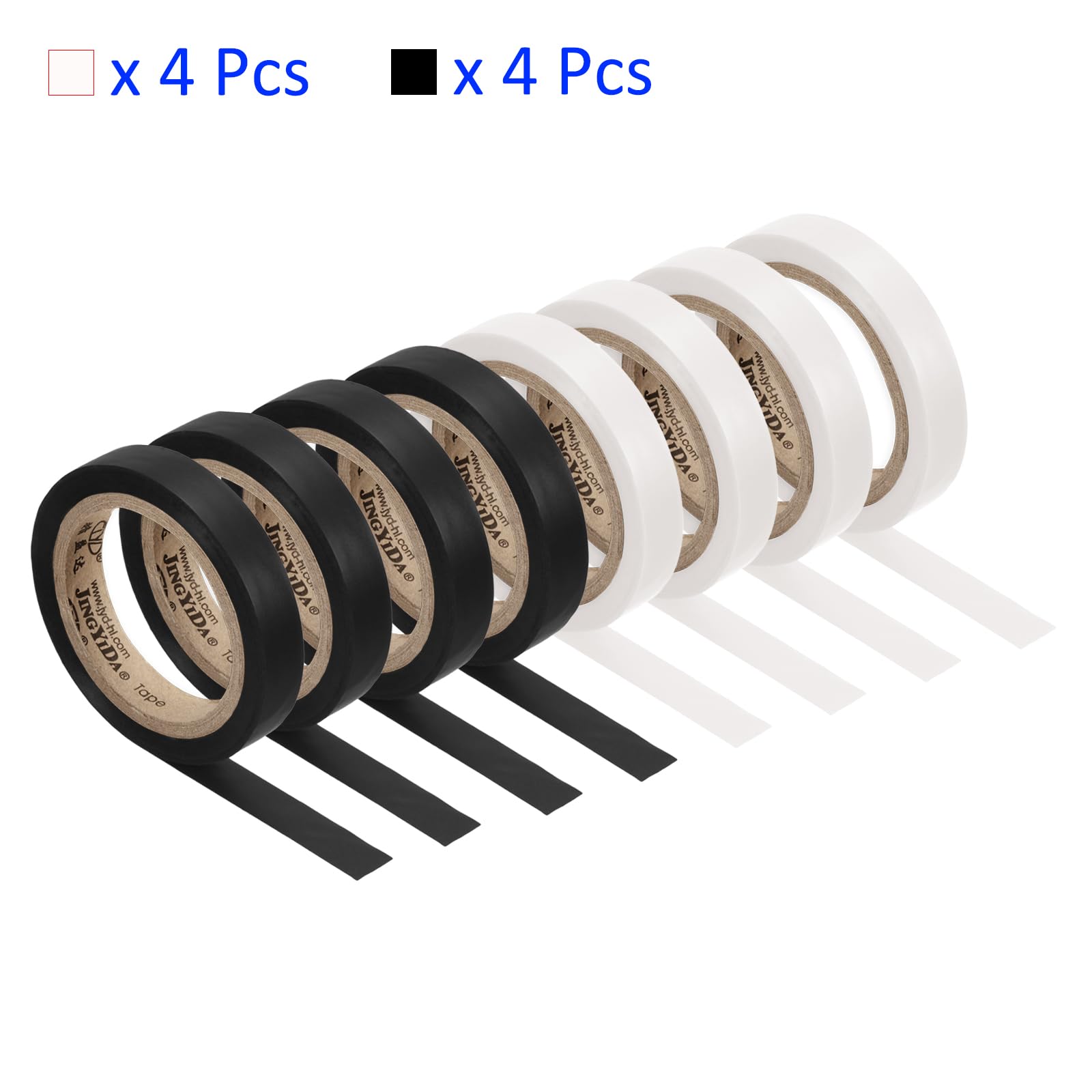 M METERXITY 8 Pack Racquet Overgrip Tape, Badminton Tennis Racket Grip Finishing Tape Wrap Tape Sticky Non-Slip - Image 4