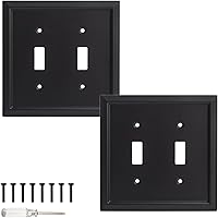 Vista 15 de Placa de pared, cubiertas de salida dúplex, cubierta de interruptor de luz en negro mate - variedad de 13 estilos de placa de salida eléctrica